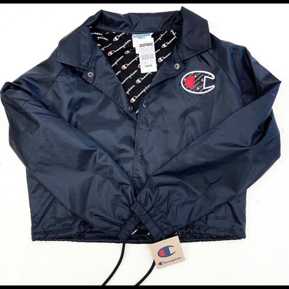 Champion crop button windbreaker NWTS